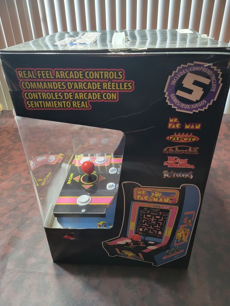 Arcade 1 Up Ms. Pacman Partycade Tabletop Arcade Machine 5 Games !!NICE!!