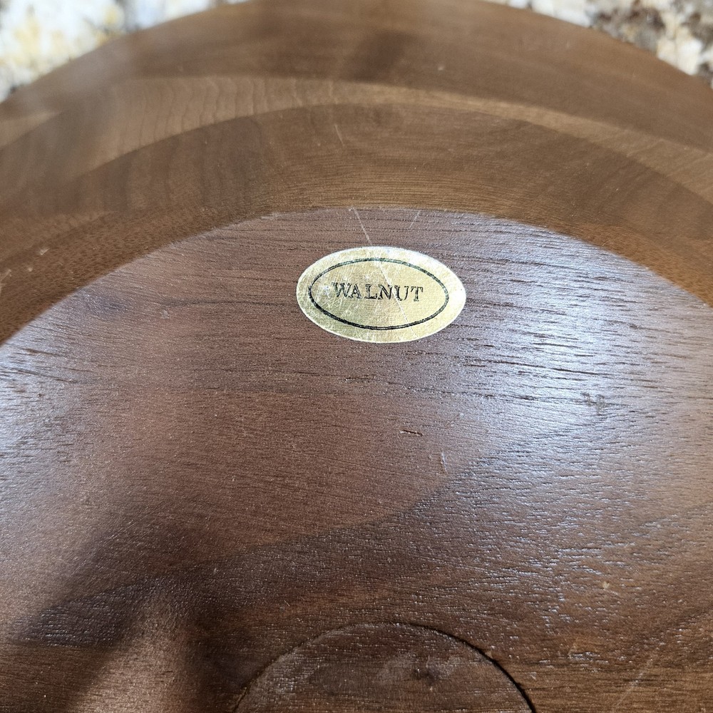 Walnut Nut Bowl 12" With Hole For Tools. Tools Not Included.