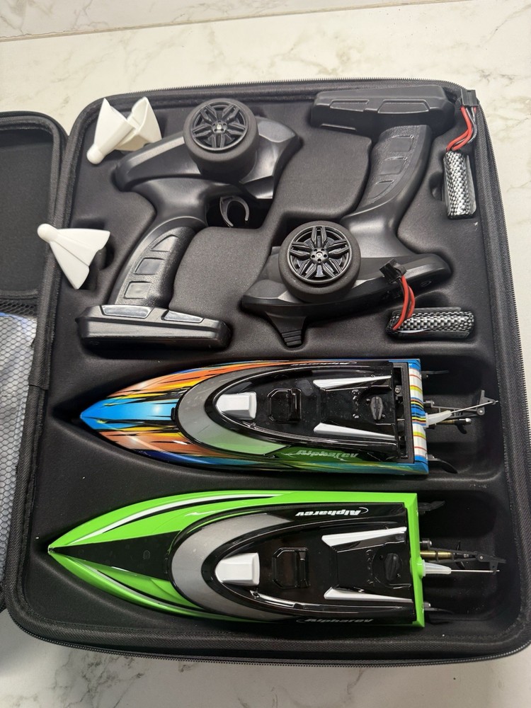 ALPHAREV RC Boat with Case R308MINI 2 Pack Remote Control Boats