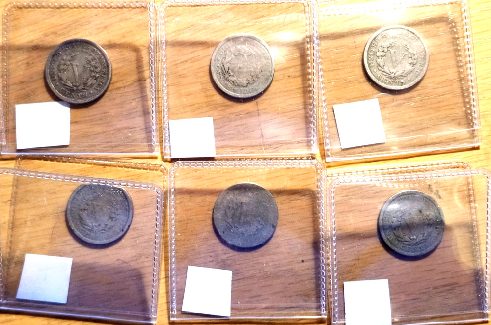 NICE LOT LIBERTY NICKELS AVG CIRCULATED