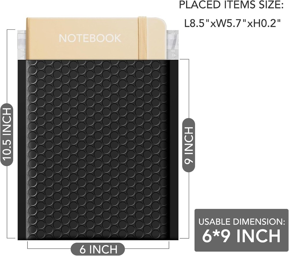 100 Pack Bubble Mailers 6x10 Inches Bubble Mailer Usable Size 6x9" Envelopes ...