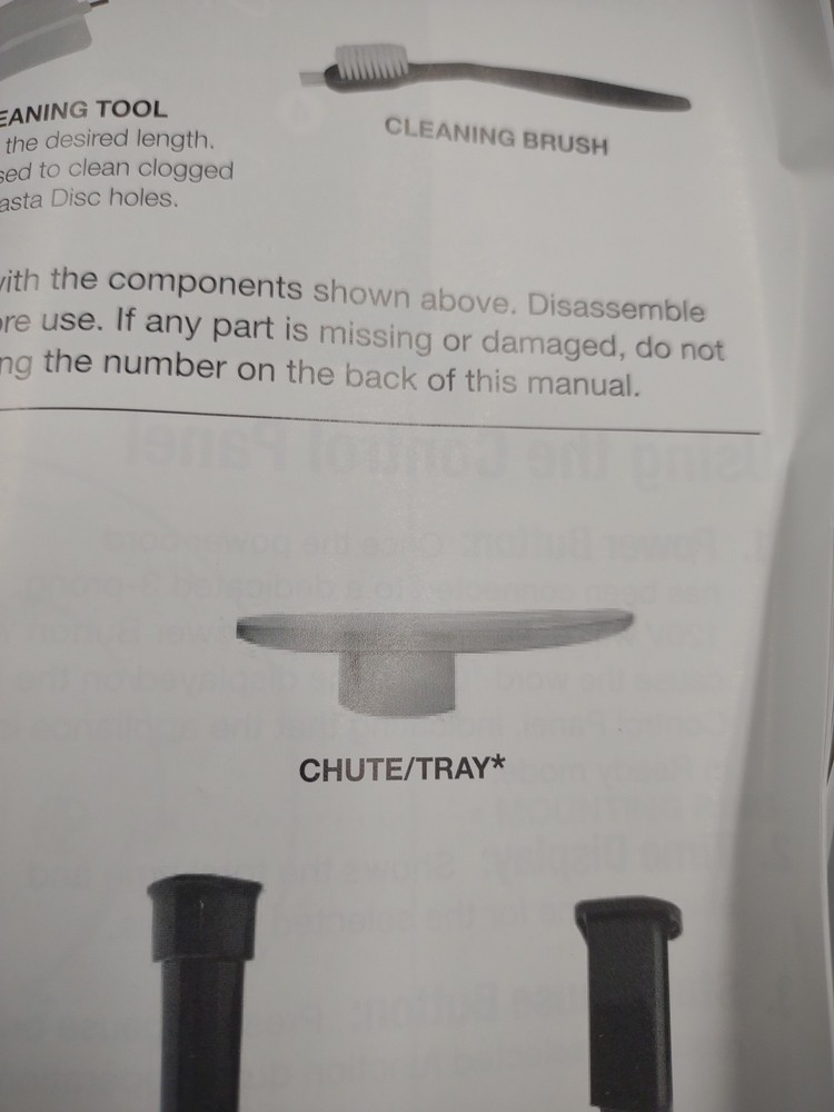 Emeril Lagasse Automatic Pasta & Beyond Replacement Chute/Tray