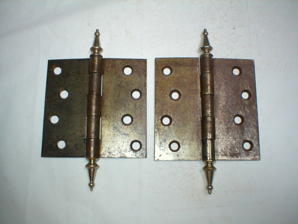 Antique Large Steeple Hinge Pair