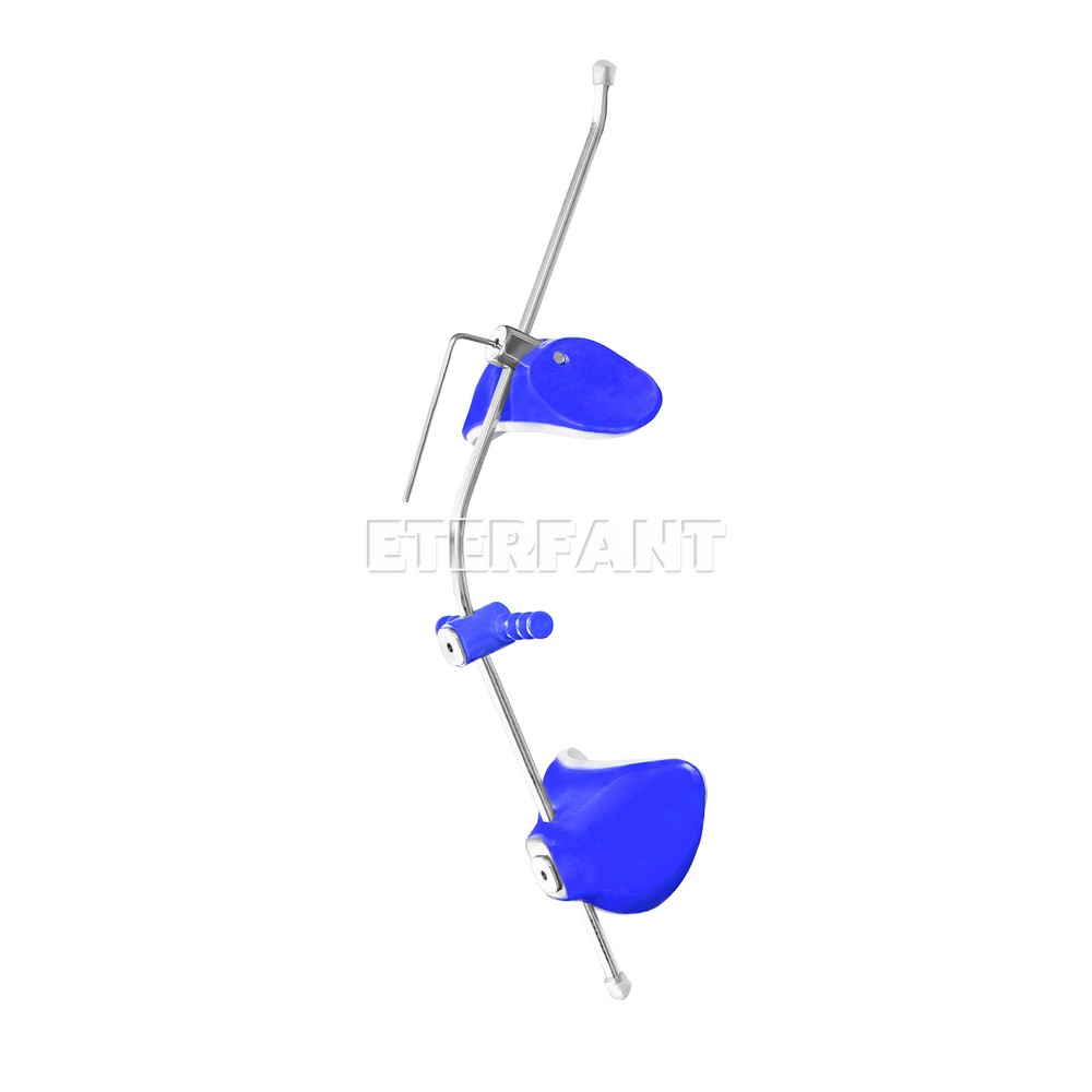 ETERFANT Dental Ortho Adjustable Forward Pull Face Headgear Single Bar Blue+Red