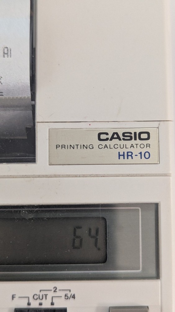 Casio HR-10 Printing Calculator Vintage - TESTED