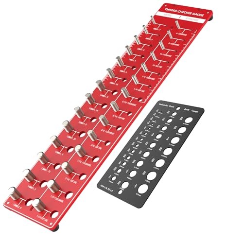 Thread Checker 2 PCS, Nut and Bolt Thread Checker, Aluminum Bolt Size and