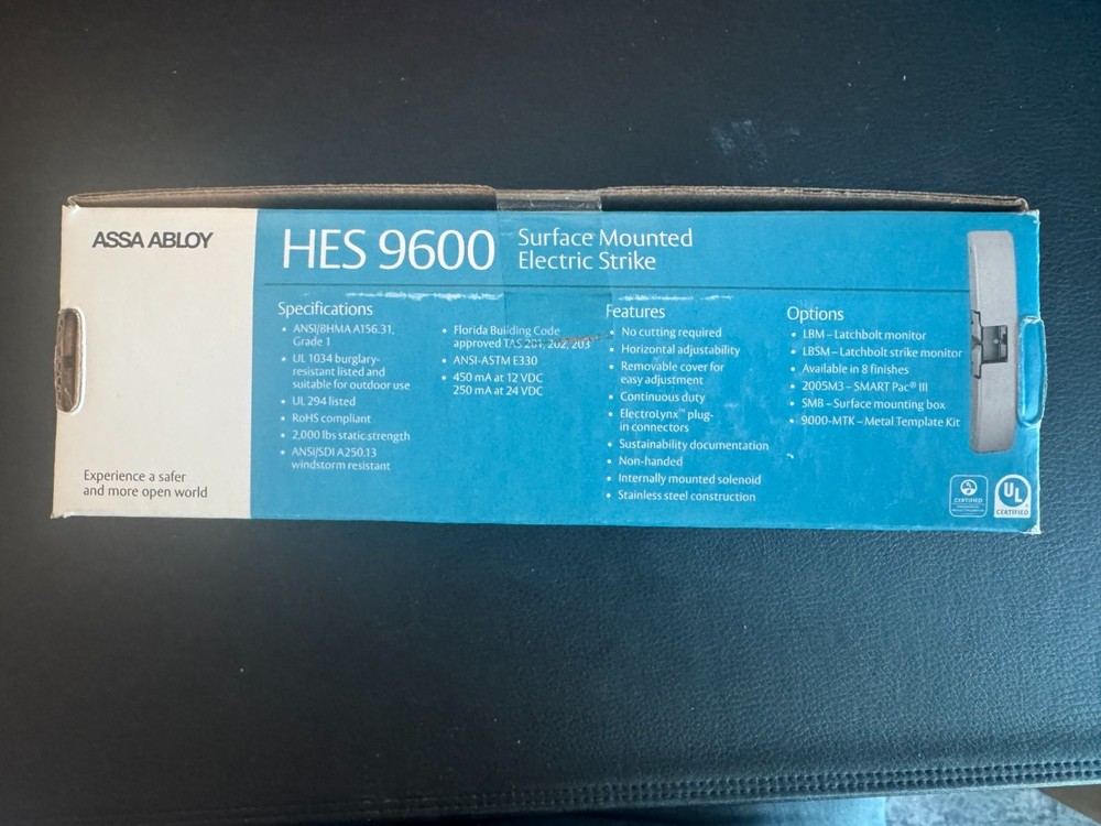 ASSA ABLOY HES 9600 Surface Mounted 3/4" Rim Exit Electric Strike