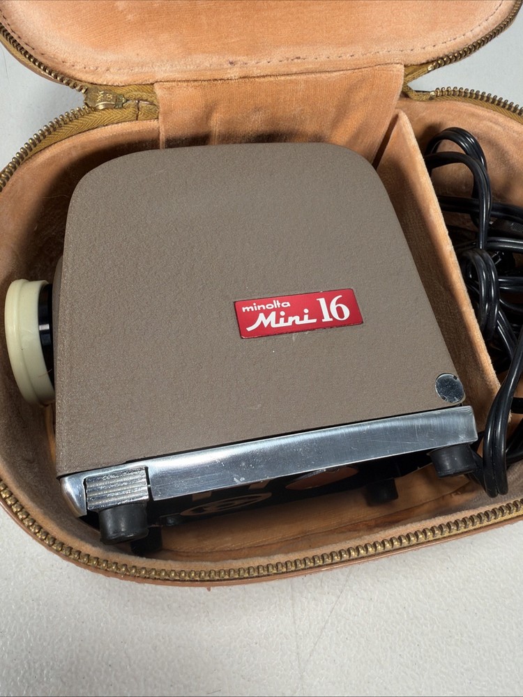 Vintage Minolta Mini-16 Projector, Original Case & Box - Working! Excellent Cond