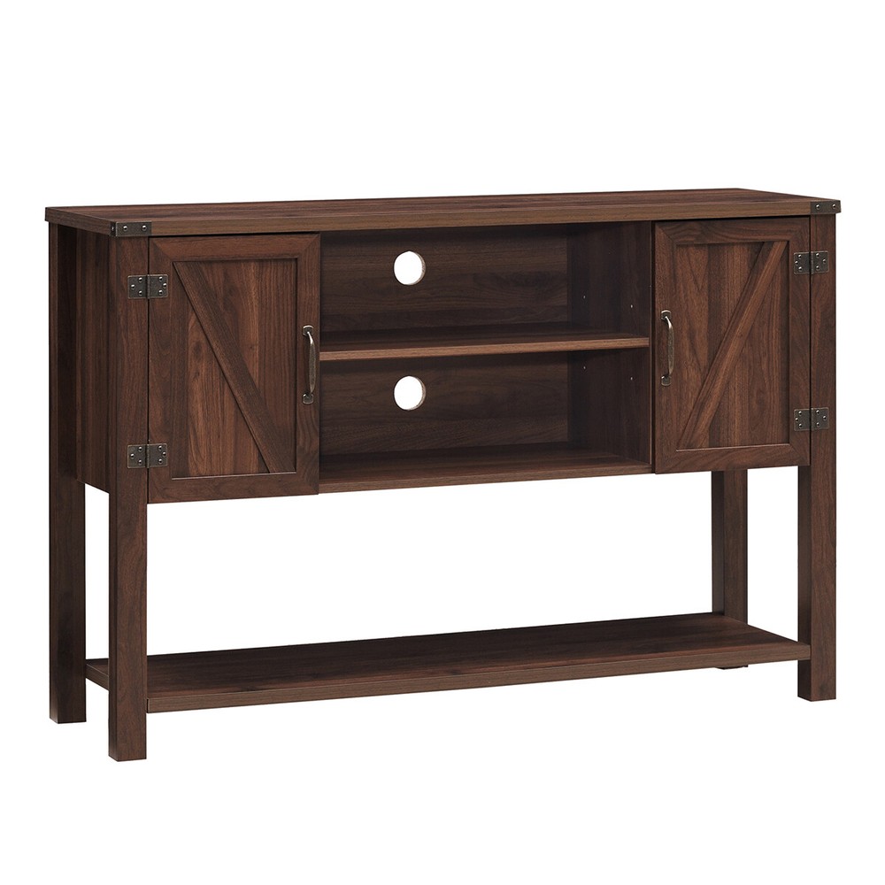 Console Table Sideboard Buffet TV Stand w/ Bottom Shelf & Storage Cabinets Brown