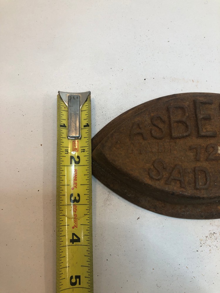 Antique Primitive Vintage Cast Iron Asbestos Sad Iron No Handle Primitive