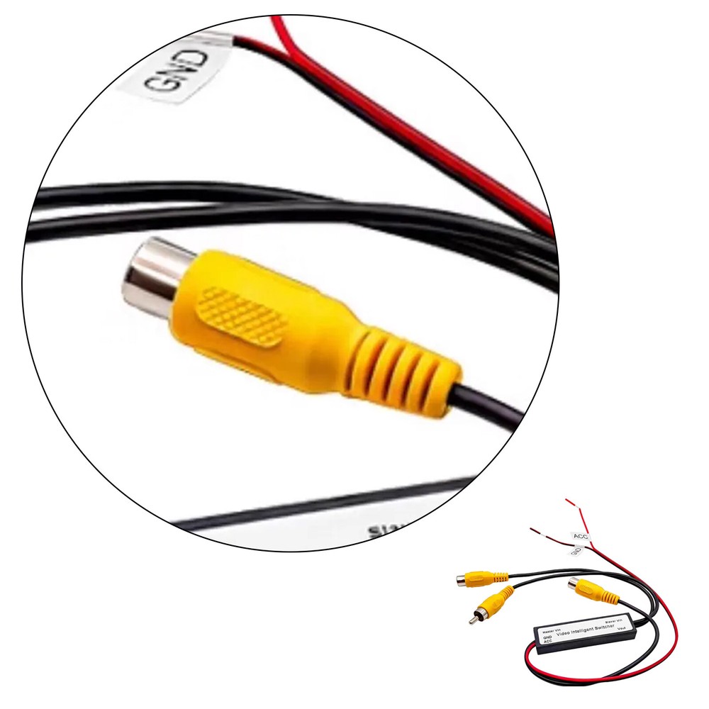 2 Channel to 1 RCA Video Switch for Car Rear & Front Camera Automatic 12V