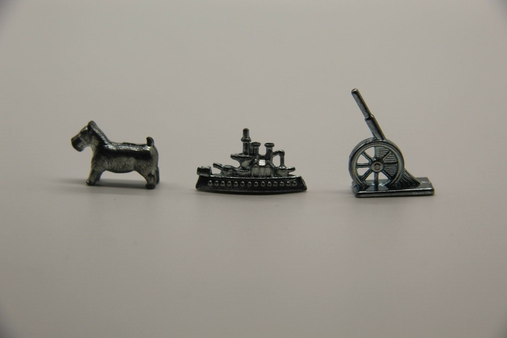 Hasbro Monopoly Game 9 Replacement Token Pewter Pieces