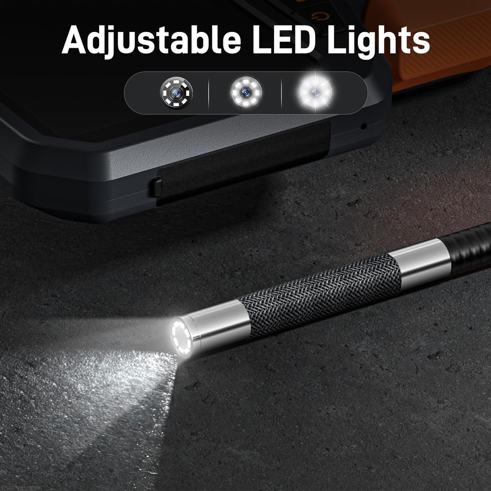 Two-Way Articulating Borescope with Light, Teslong Industrial Endoscope Inspe...