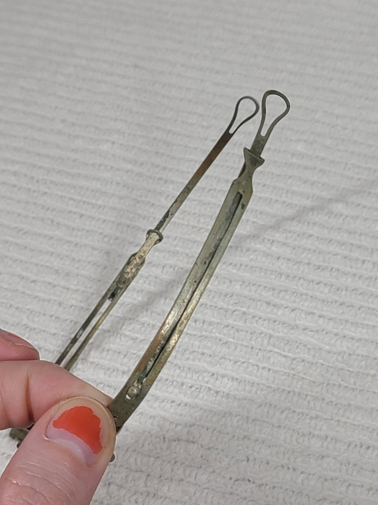 Antique 1800s Eyeglasses w Case Rectangular Small Lens Telescoping Arm Ooak Rare