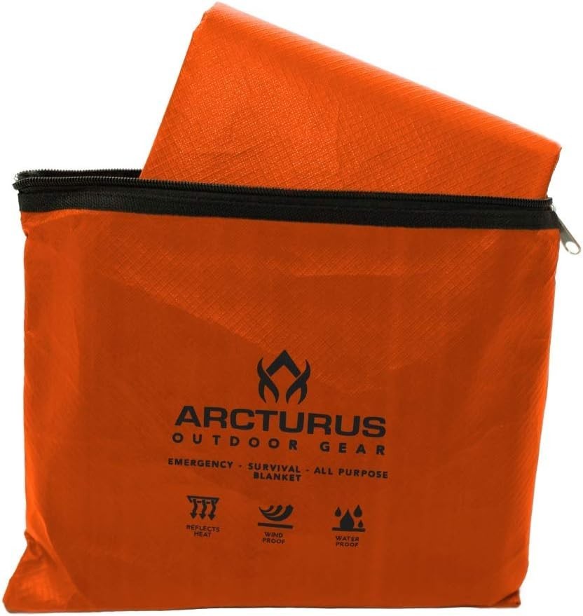 Multi-Purpose Thermal Blanket - Waterproof & Windproof, 60x82in for Camping