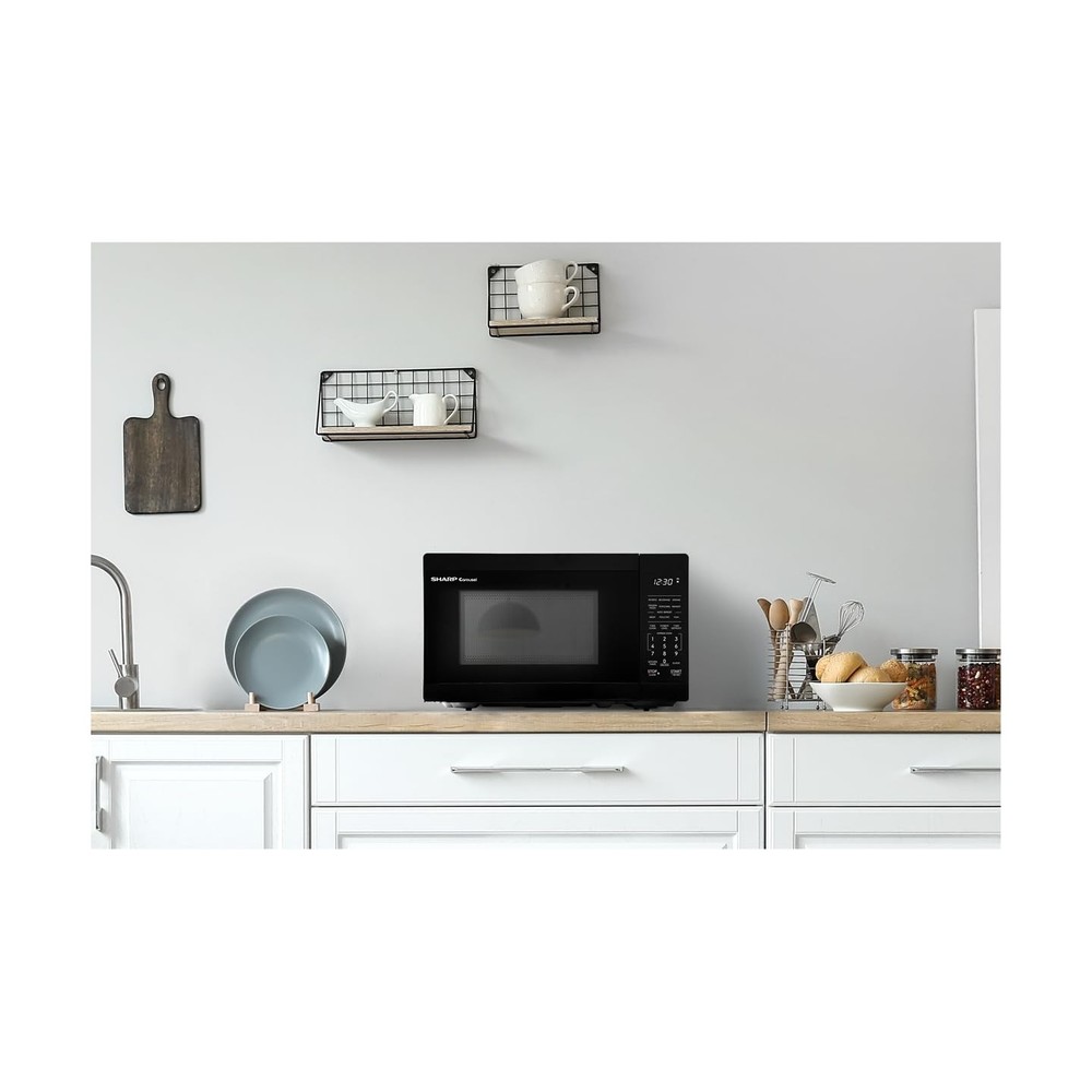 SHARP Compact Countertop Microwave Oven with Removable 10 Carousel Turntable,...