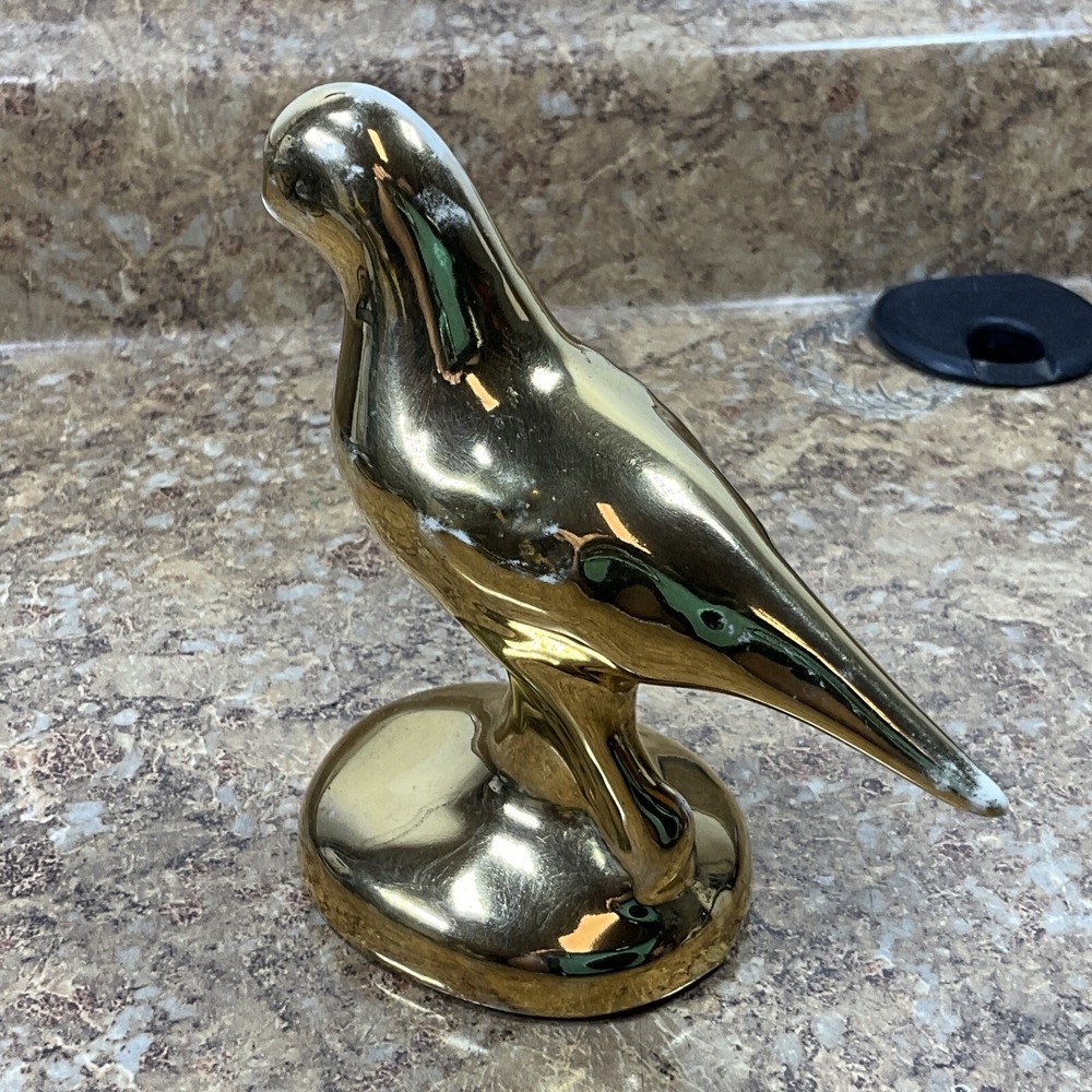 Vintage Ceramic Small Bird Figurine - Gold Nice