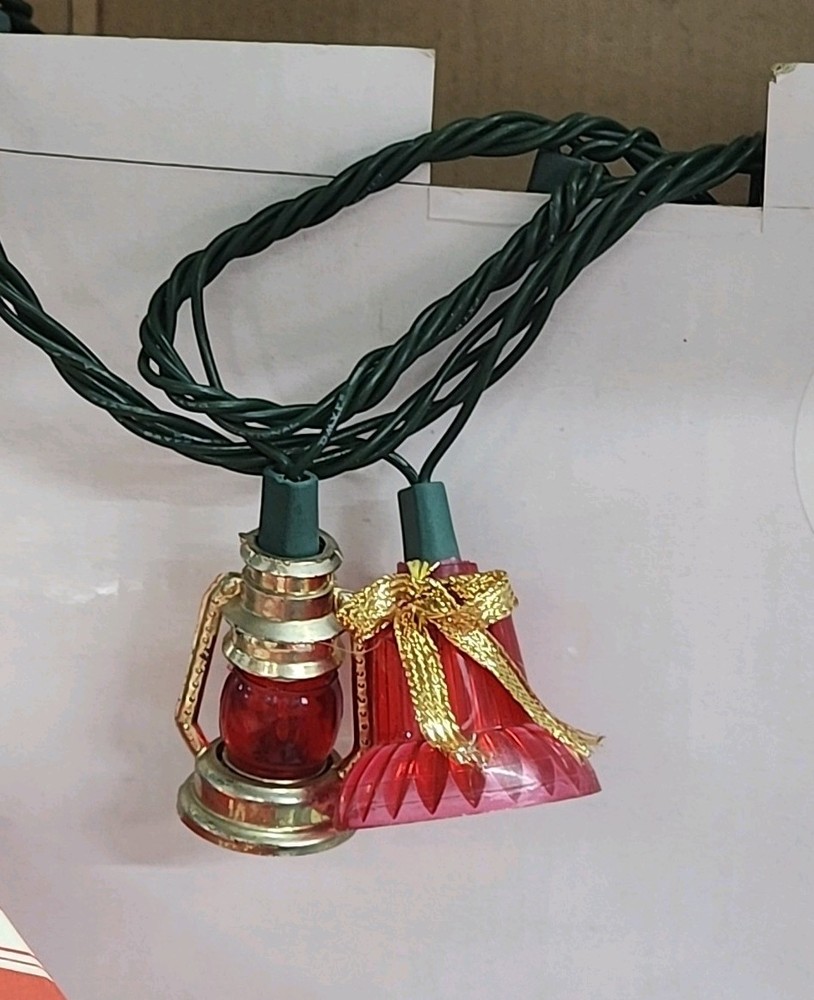 Vintage Lantern And Bell Stringed Lights With Music.