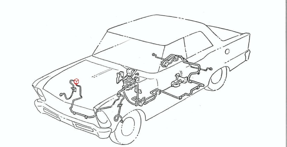 RSBB26201 62-64 Nova - Left Front Fender Block Brake Conversion