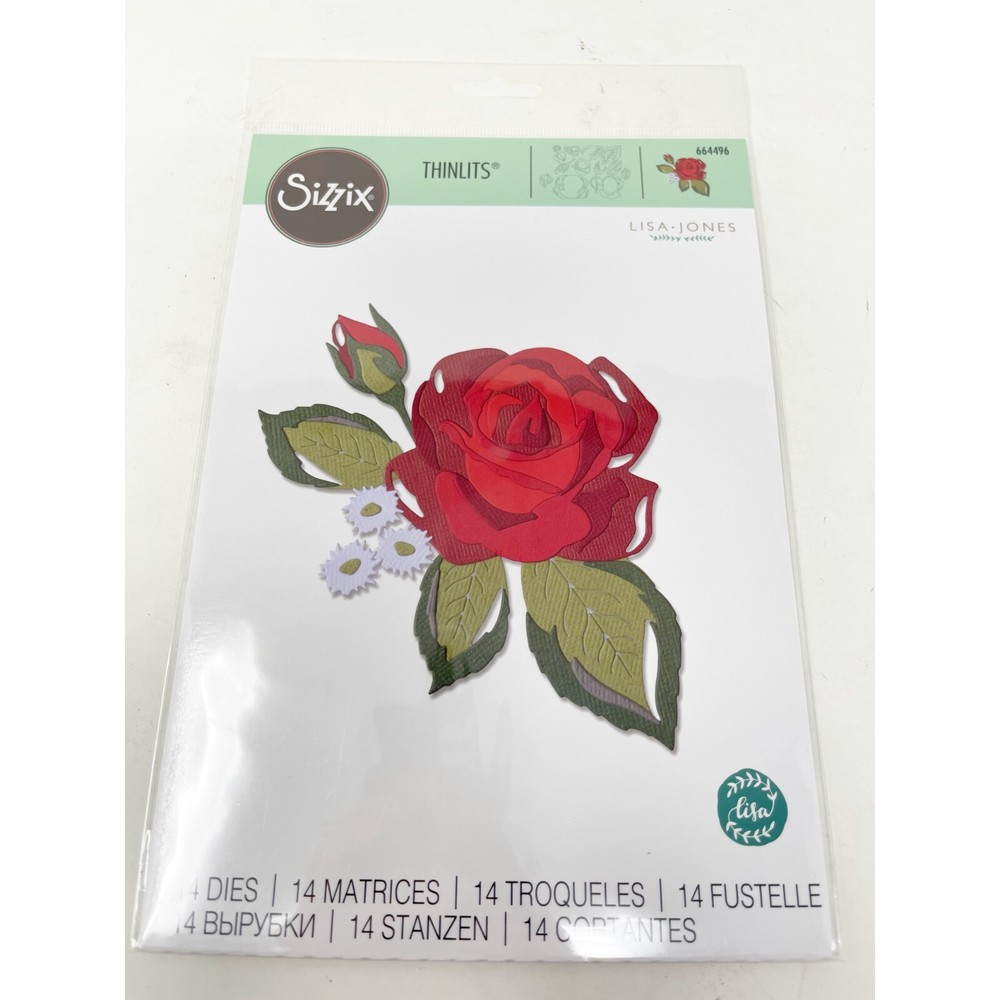 Sizzix Thinlits Floral Cutting Dies Summer Garden Flowers & Stamps Bundle NEW