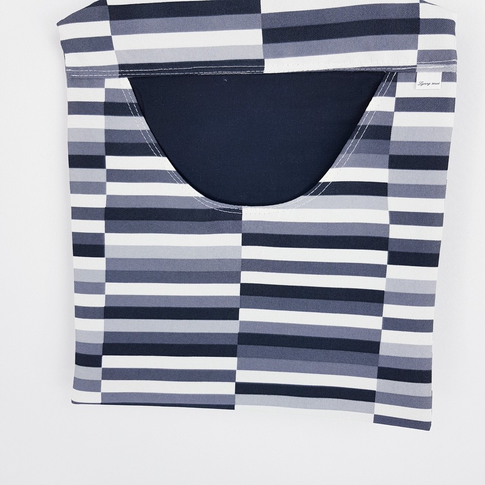 Peg Bag Handmade Black White Grey Abstract Lined Laundry Clothes Peg Holder