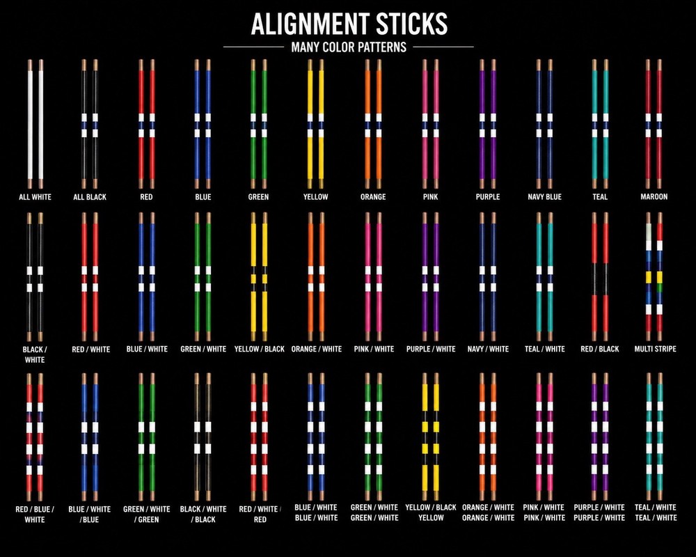 Perfect your alignment! 2-Pack Premium Handmade Golf Alignment Stick