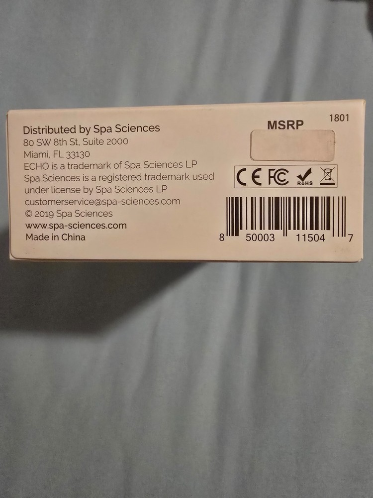 Spa Sciences ECHO Rechargeable Antimicrobial Sonic Makeup Brush