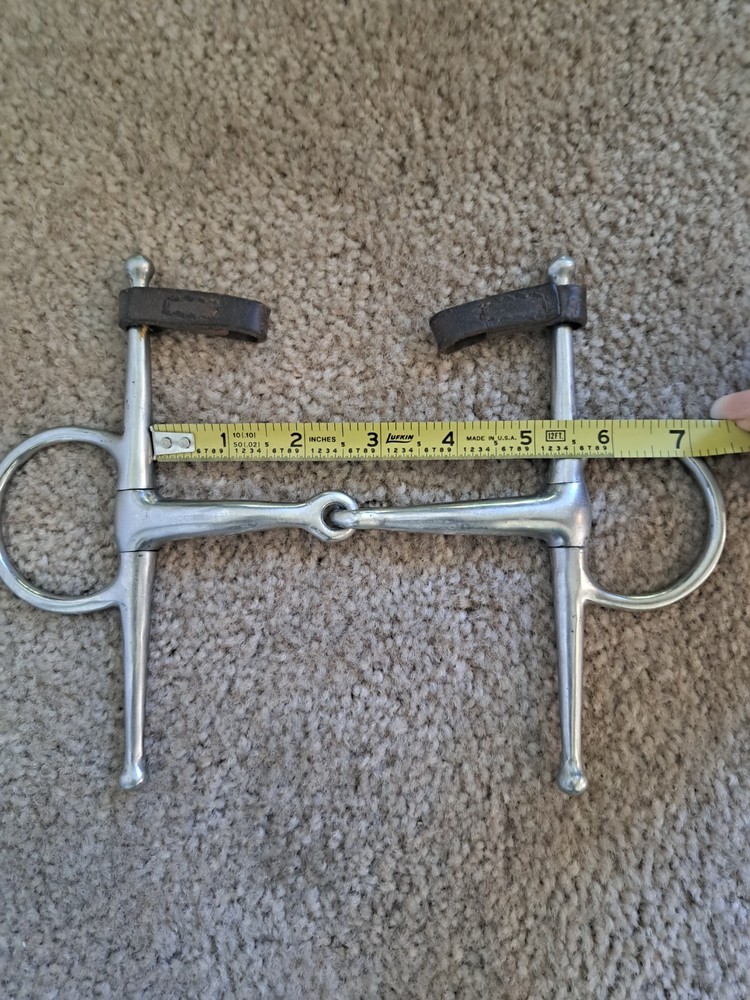 Full Cheek Snaffle Bit with Keepers "5" Great Condition