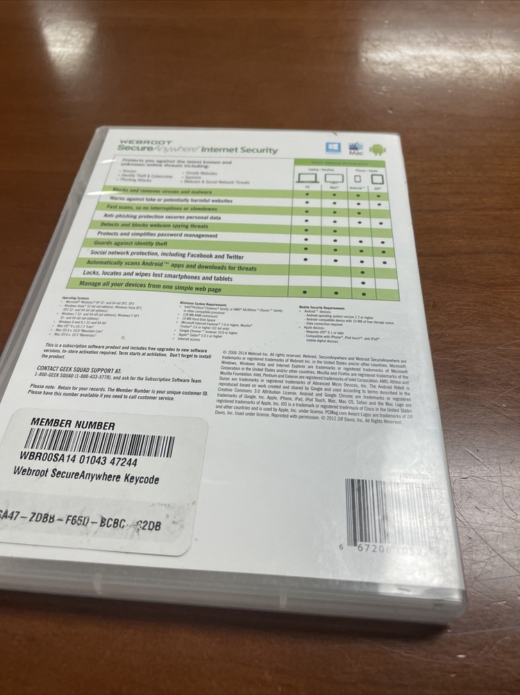 Webroot Secure Anywhere Internet Security - Full Version for Windows & Mac