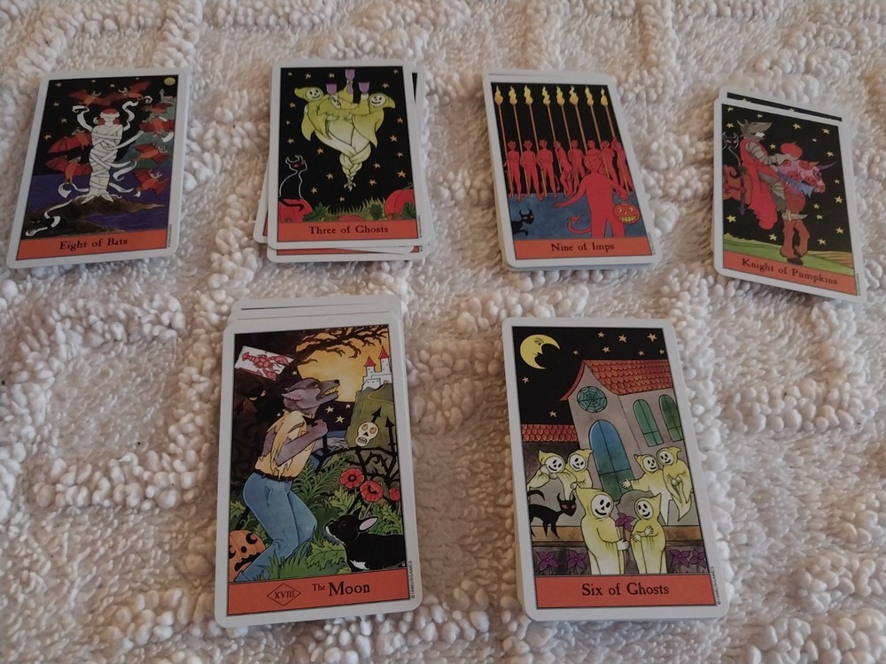 Terror filled Tarot bundle -3 spooky decks with a tarot bag.