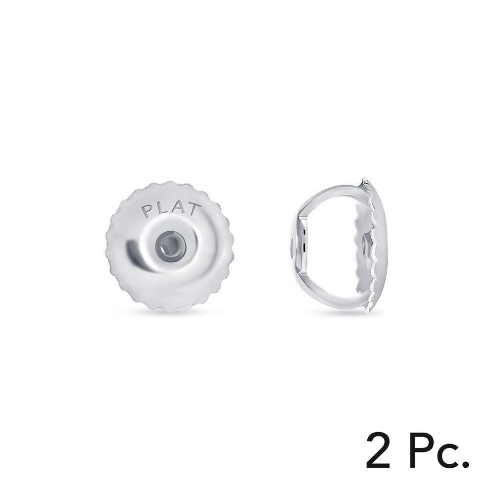 Pair of Two Solid Real 950 Platinum Stud Earrings Finding Screw Back Replacement
