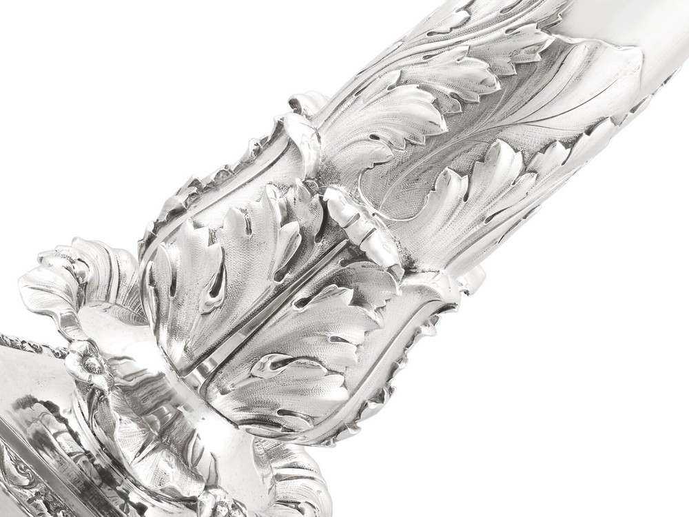 Sterling Silver Three Light Candelabrum Centrepiece - Antique George IV