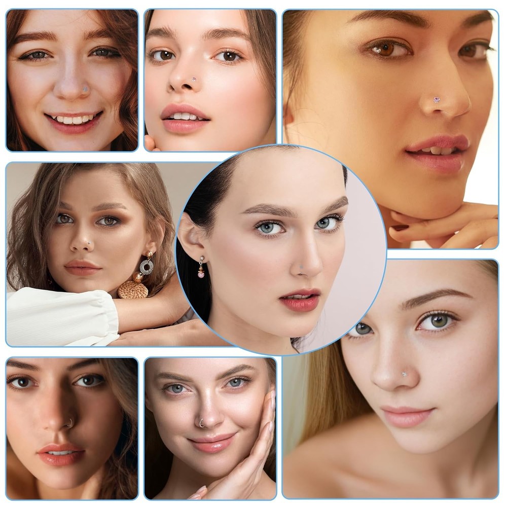 2-Pack Disposable Nose Piercing Kit, Gun, Self Kit...