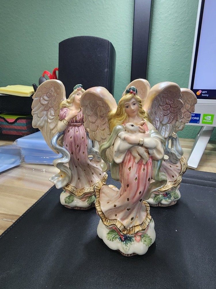 FITZ AND FLOYD ANGEL WITH BUNNY
