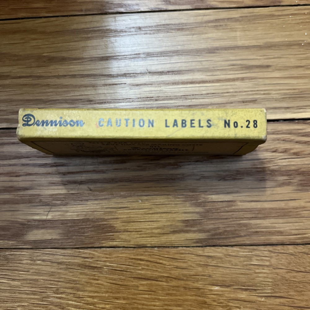 Dennison Caution Labels No. 28 “DO NOT BEND” 15 Cent Box Clean
