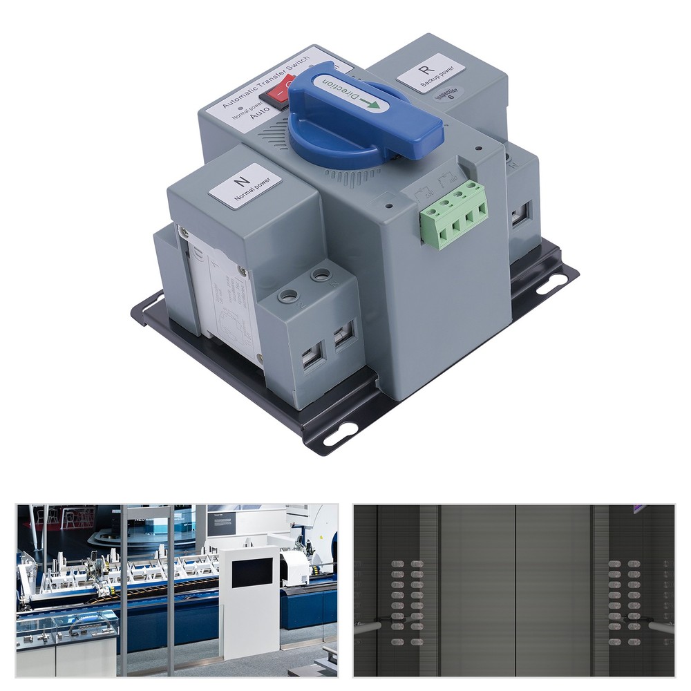 63A ATS Dual Power Automatic Transfer Switch for Generator Changeover Switch 2P