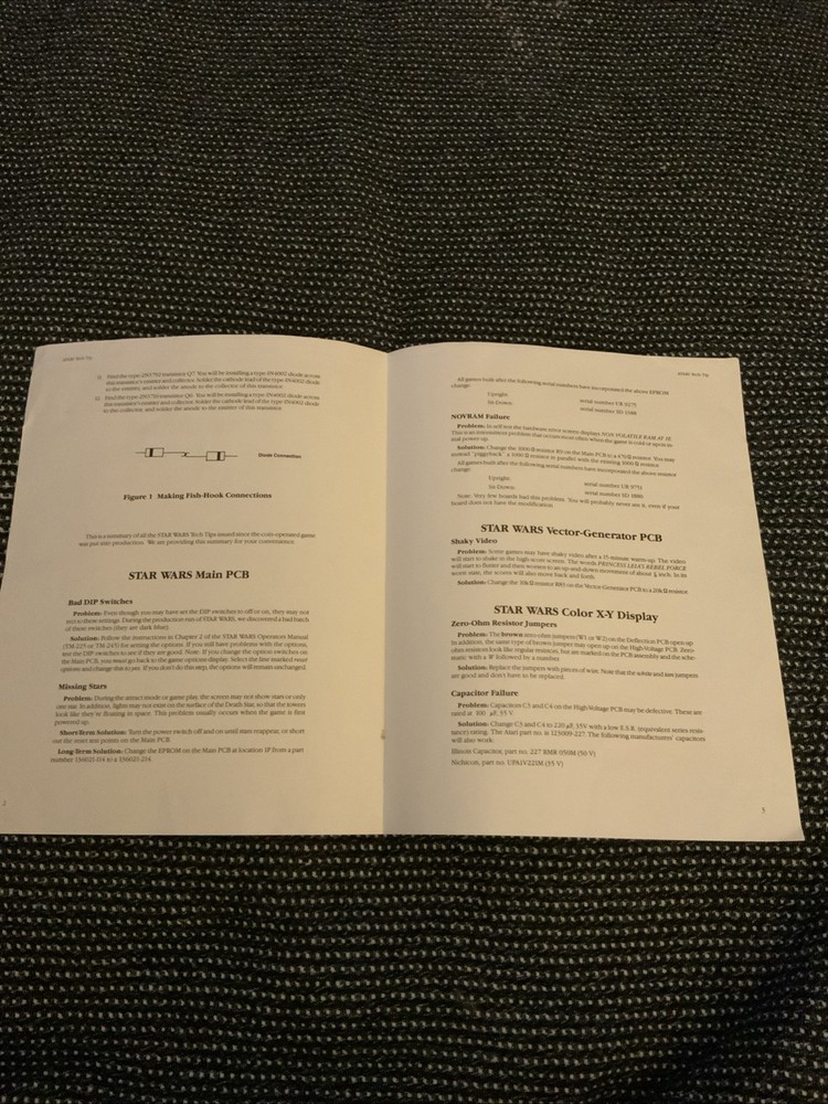 Tech Tip Atari Star Wars Color X-Y Display Deflection PCB Manual