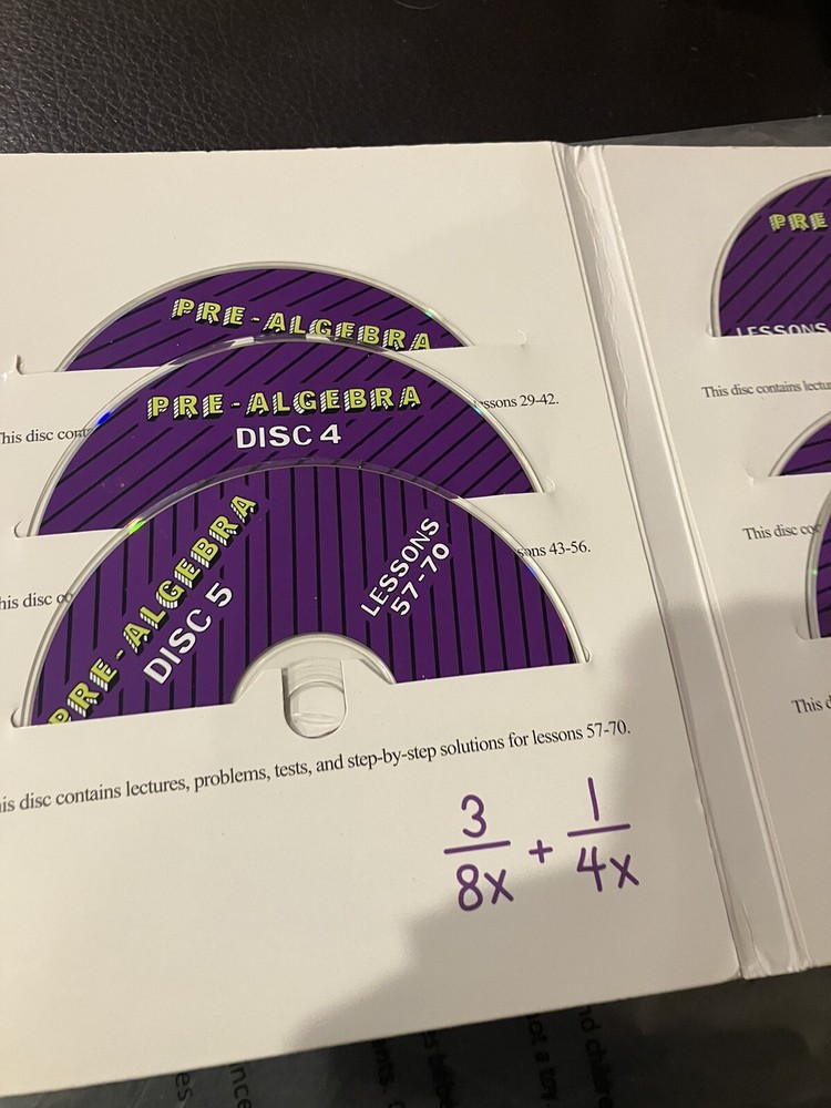 teaching textbooks pre algebra 2.0 REPLACEMENT DISKS 1-10
