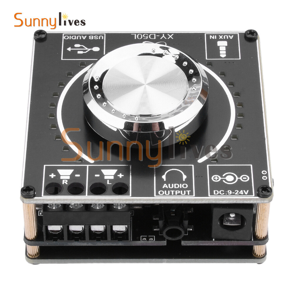 50W+50W Stereo Bluetooth Audio Digital Power Amplifier Board Module APP Control