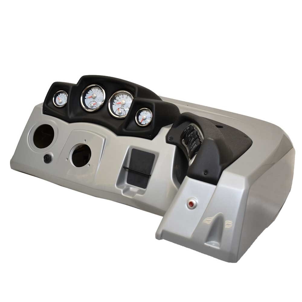 Tracker Boat Dash Console Panel F144300595 | 33 5/8 Inch Silver Black