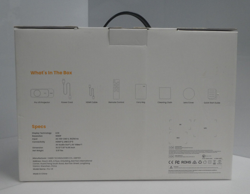 YABER Pro V9 Projector Used