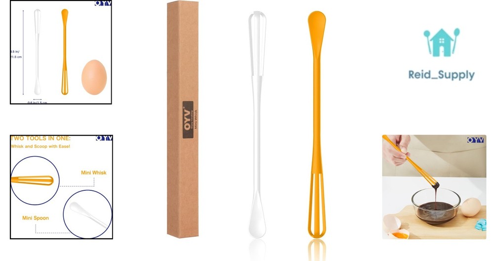 Rust-Free Mini Whisk Set with Spoon - Ideal for Easy Mixing & Culinary Tasks