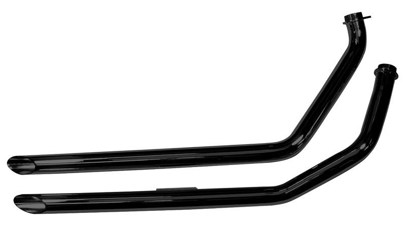 FLAT BLACK 1 3/4" DRAG PIPES FOR HARLEY SOFTAIL MODELS 1986-2006