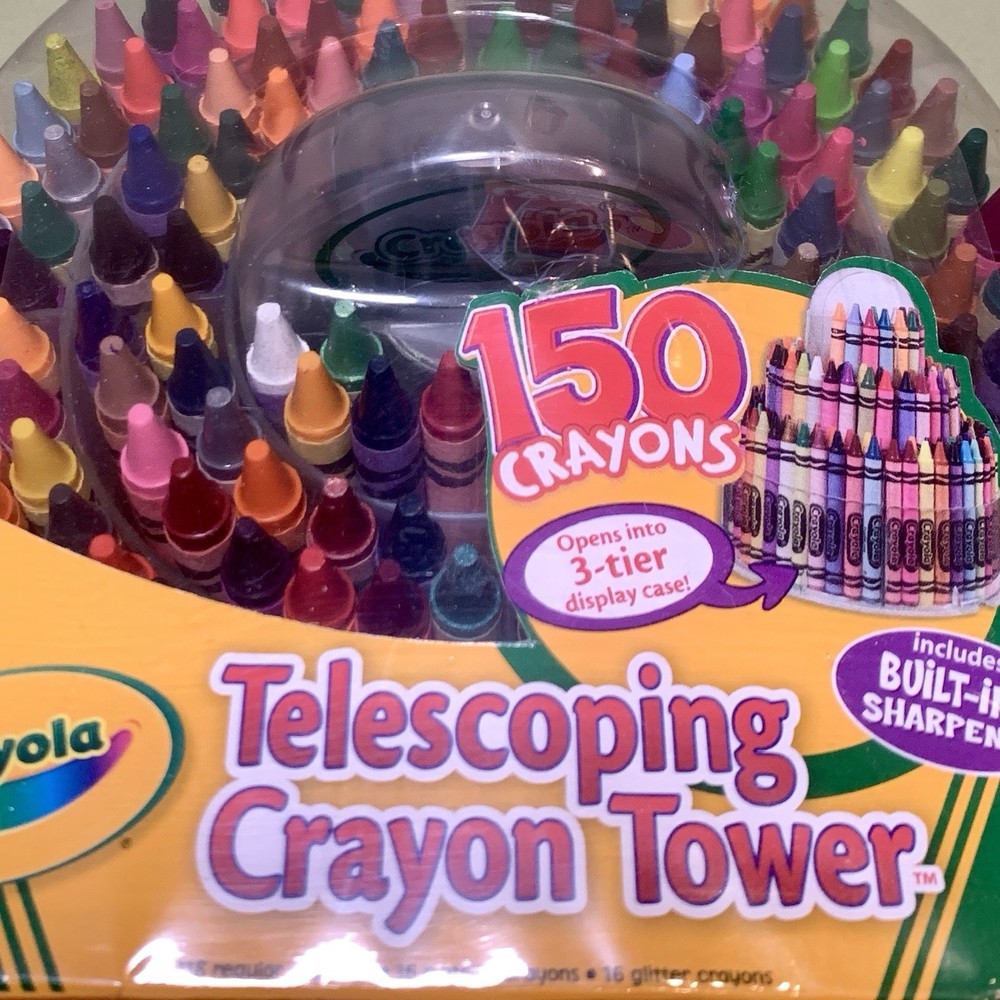 CRAYOLA Telescoping TOWER 2007 3-Tier Display Case 150 CRAYONS Unopened