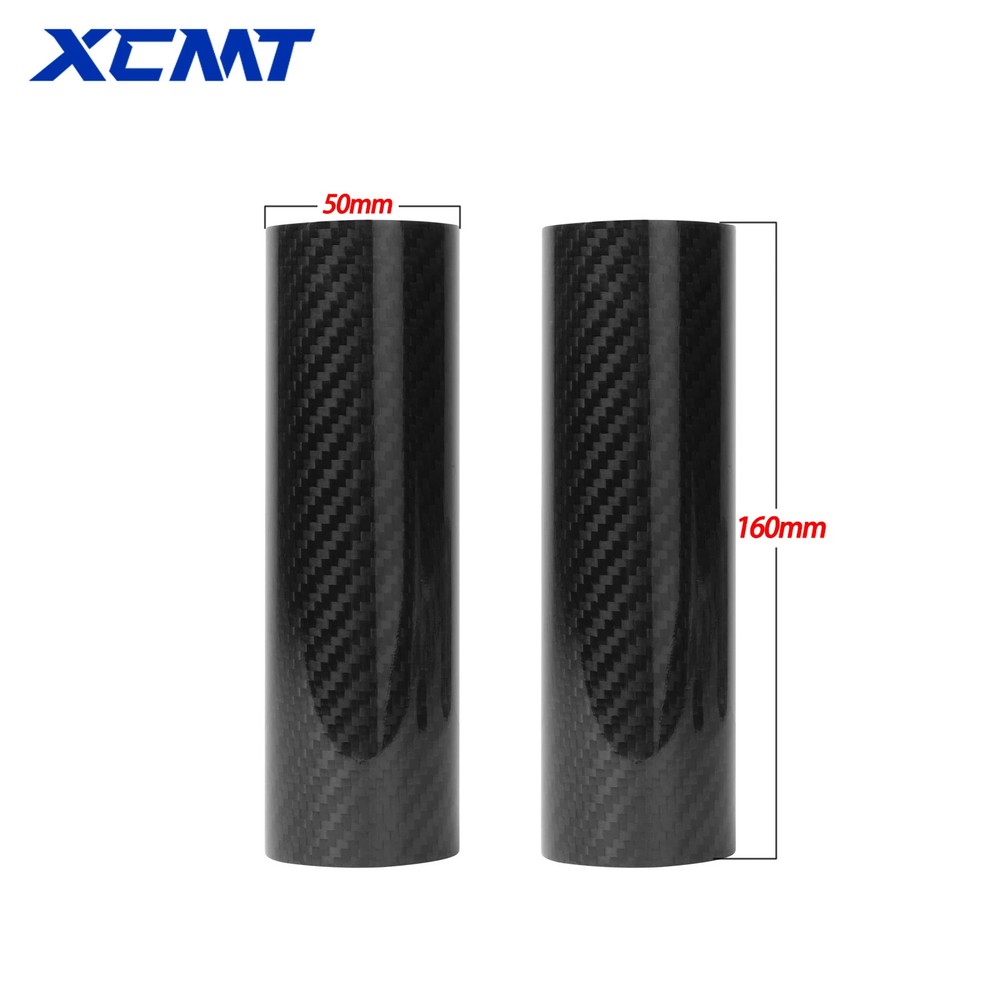 Motorcycle 160-260MM Carbon Fiber Adjustable Front Fork Shock Guard Protector Fo