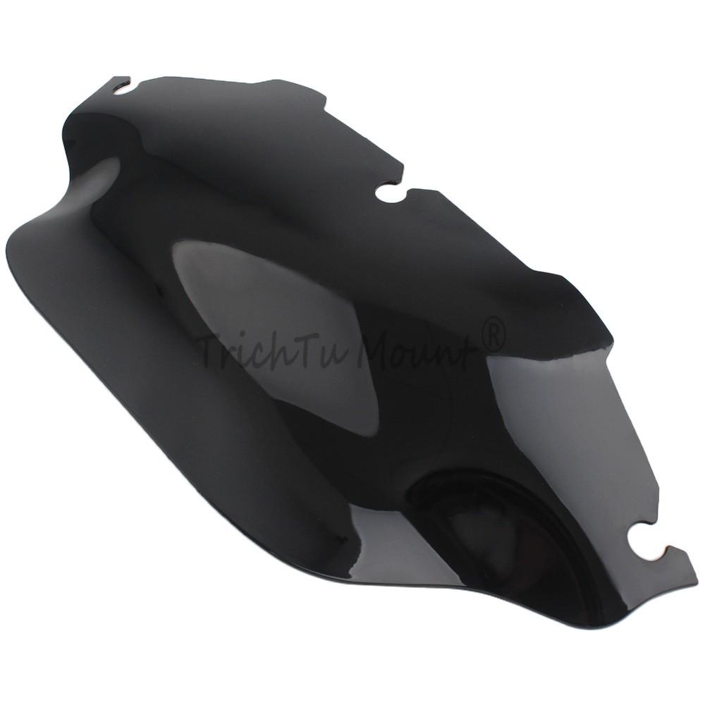 For Harley Electra Glide Classic 1996-2013 8" Wave Windshield Windscreen Black