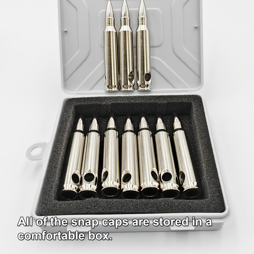 Angeebin Training Snap Caps for Dry Fire Dummy Rounds Silvery