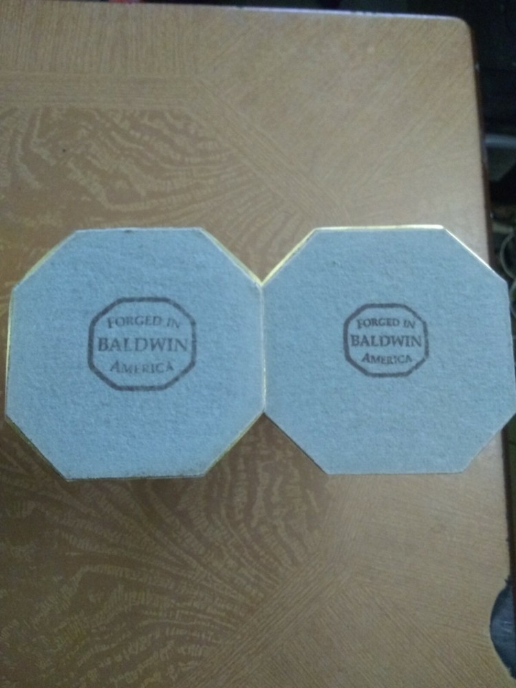 Pair (2) BALDWIN Brass 7" Candlesticks Octagon Base