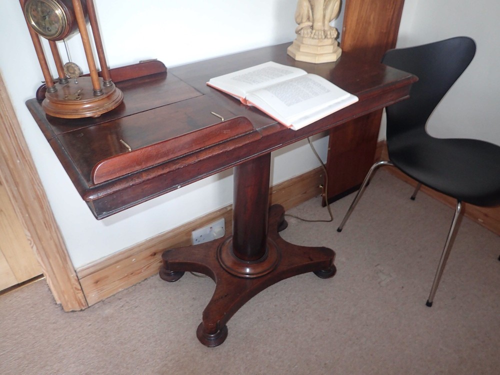Antique Mahogany Extending (height) Double sided Reading table