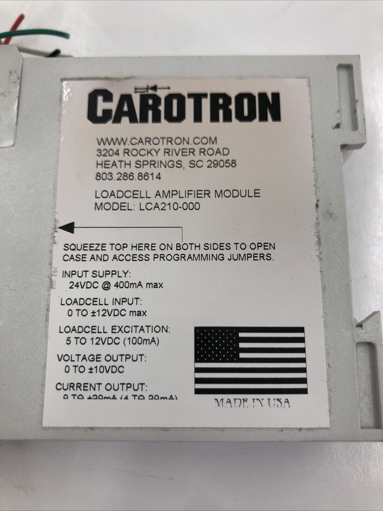 Carotron Load Cell Amplifier Module,Model: LCA210-000.